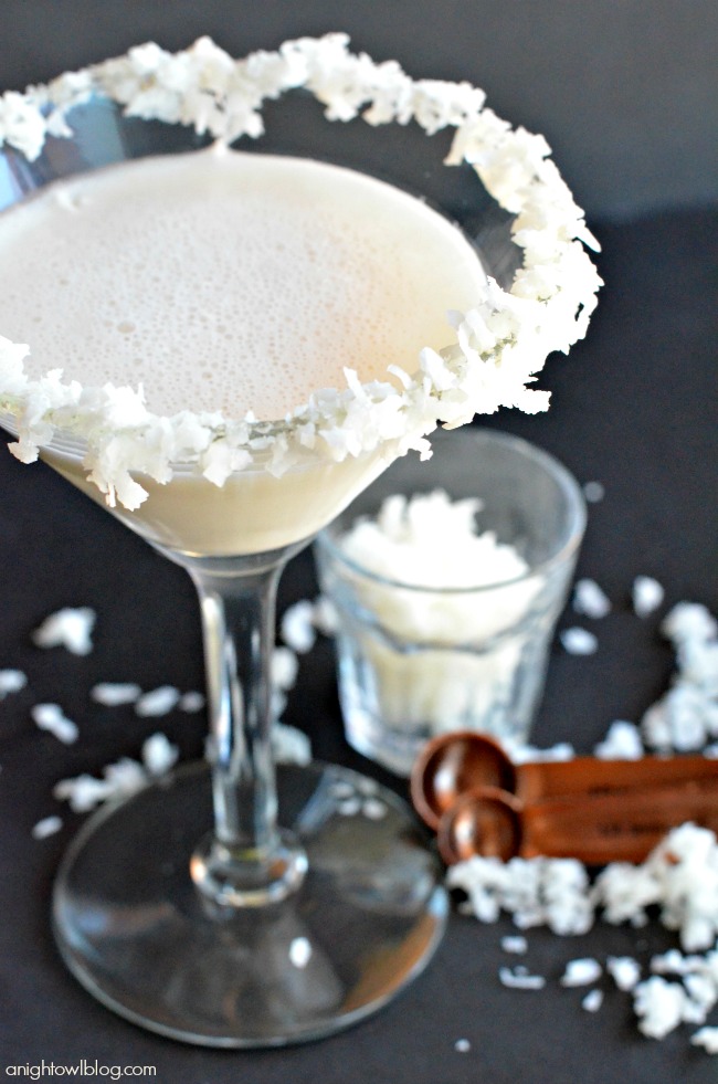 Coconut Cream Martini - a delicious and easy cocktail to make! 