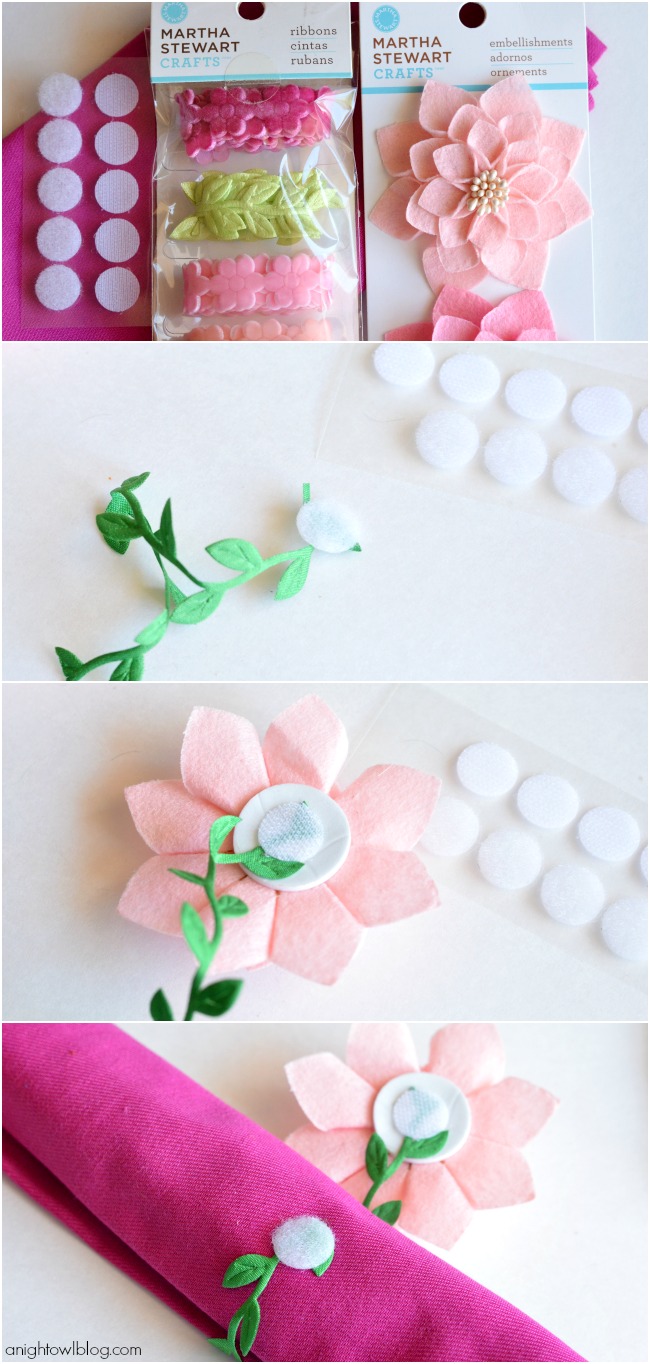 Floral Napkin Rings - make your own napkin rings in just a few easy steps!