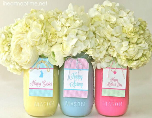 Easter Mason Jar Ideas - A Night Owl Blog