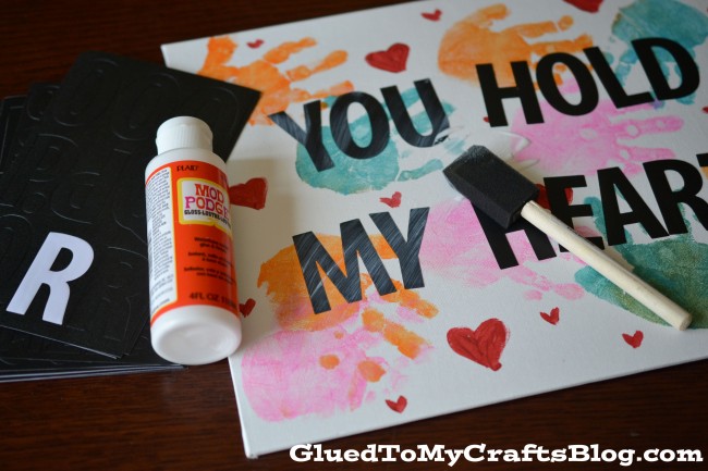 Handprint Mother's Day Kids Canvas - an adorable craft your kids can do in just a few easy steps!