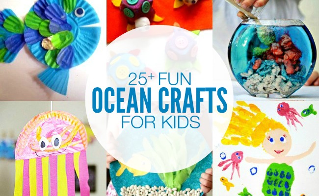 Ocean Themed Crafts for Kids | anightowlblog.com
