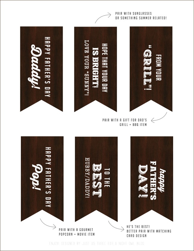 FREE Father's Day Printable Tags