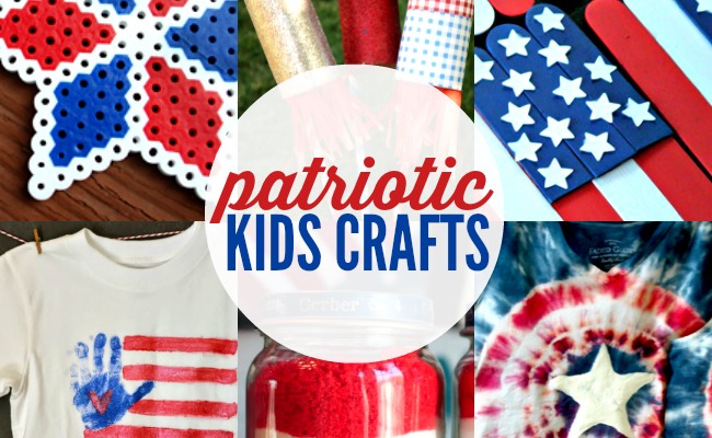 Great list of Patriotic Kids Crafts - Flags, Fireworks and More!