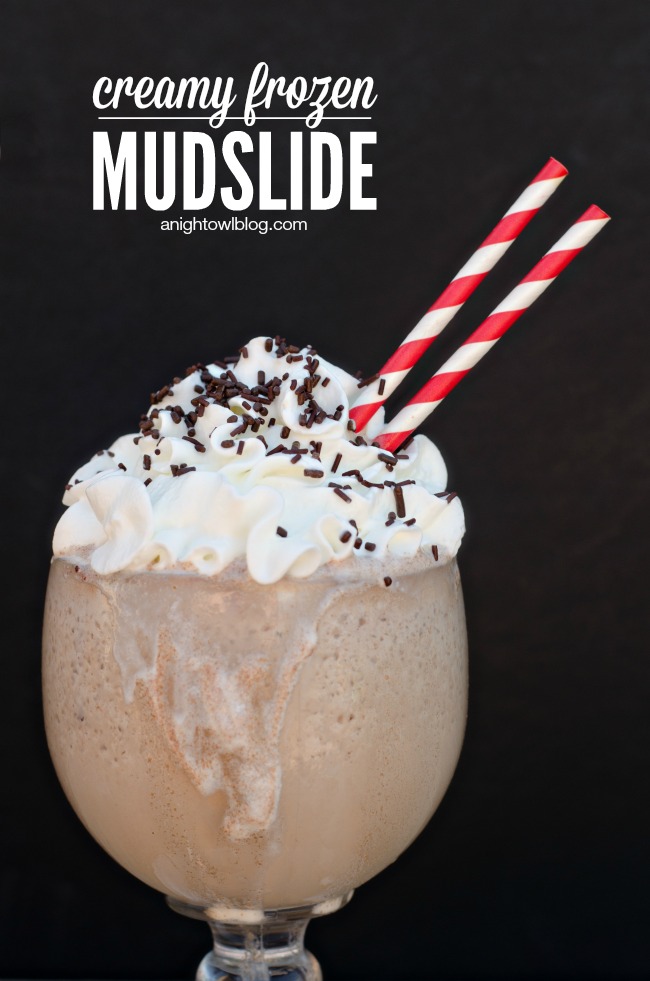 Make this delicious and creamy Frozen Mudslide in just minutes, with or without alcohol!