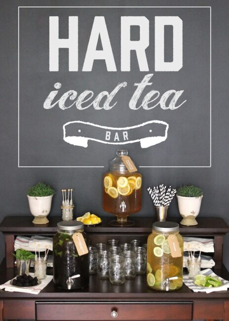 Hard Iced Tea Bar - what a great party idea!