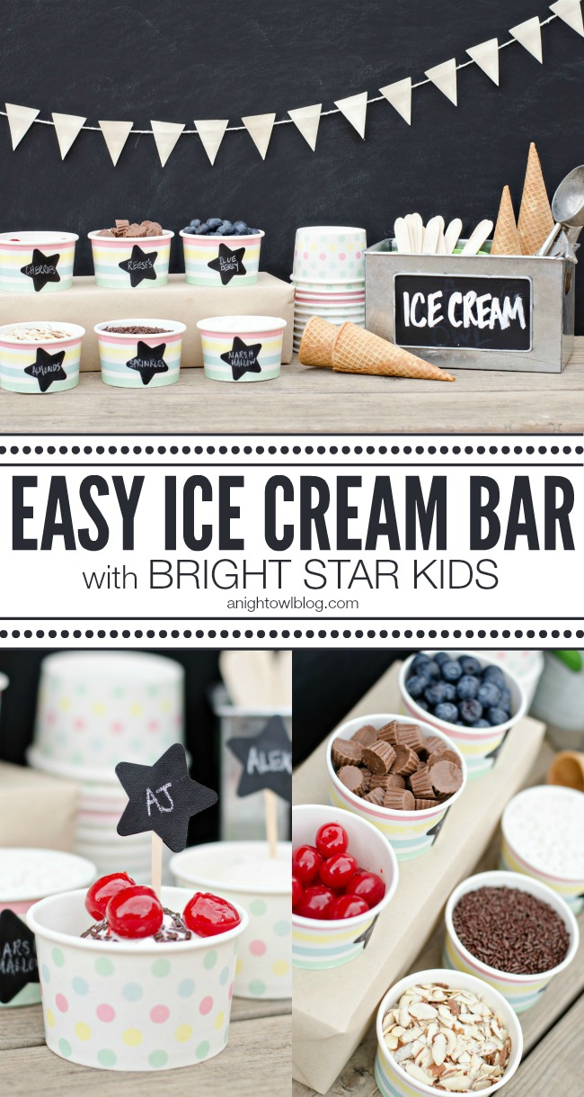You can set up this easy Ice Cream Bar in just minutes!