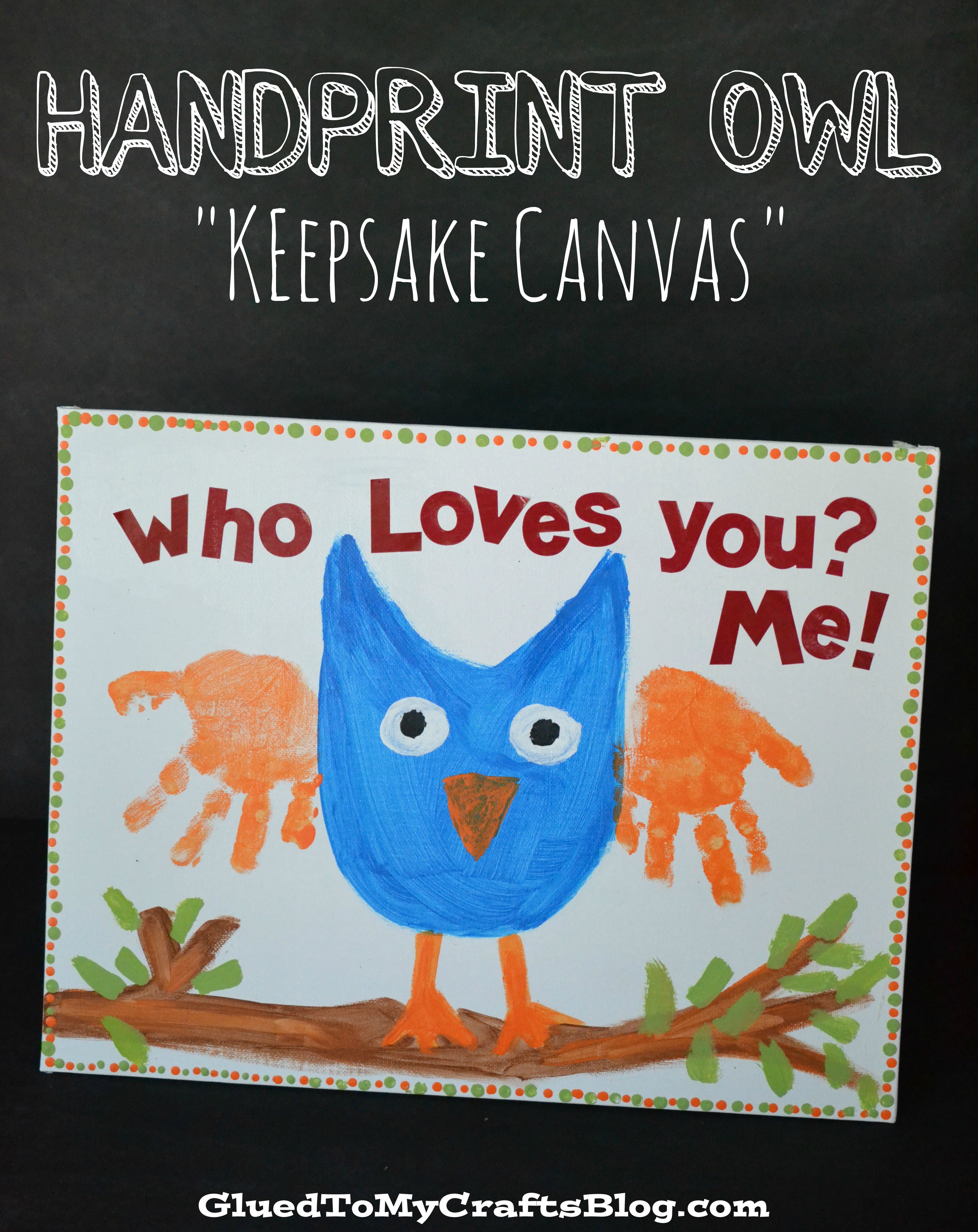 owl handprint canvas cover 1