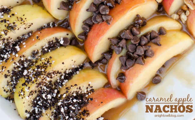 Easy Caramel Apple Nachos - A Night Owl Blog
