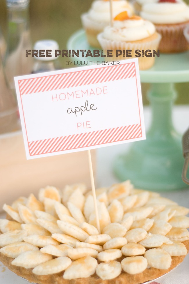 Printable Pie Sign