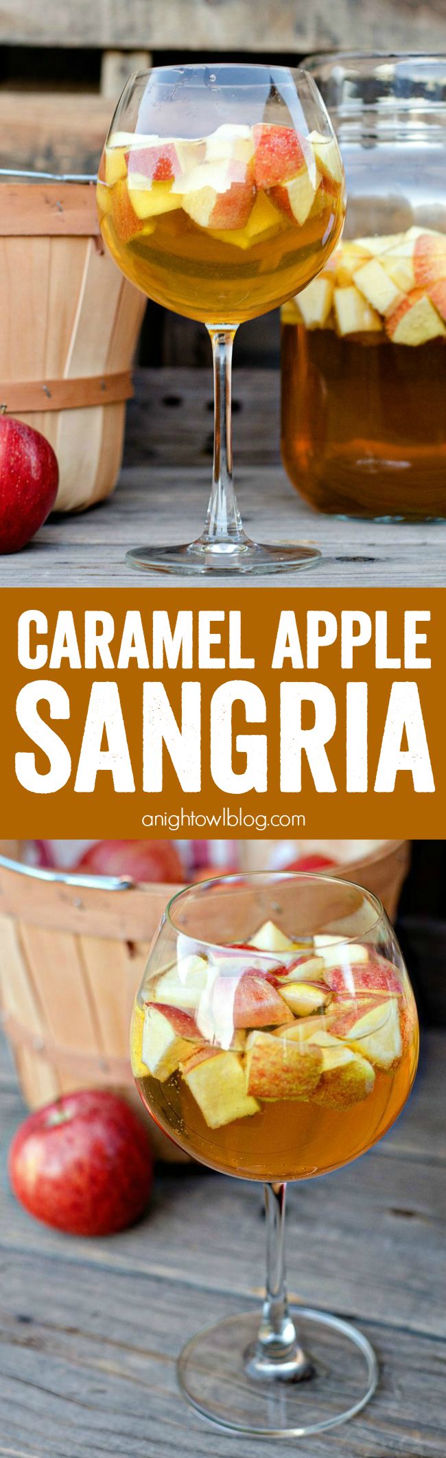 Caramel Apple Sangria - a delicious combination of your favorite flavors for fall in one delicious drink!
