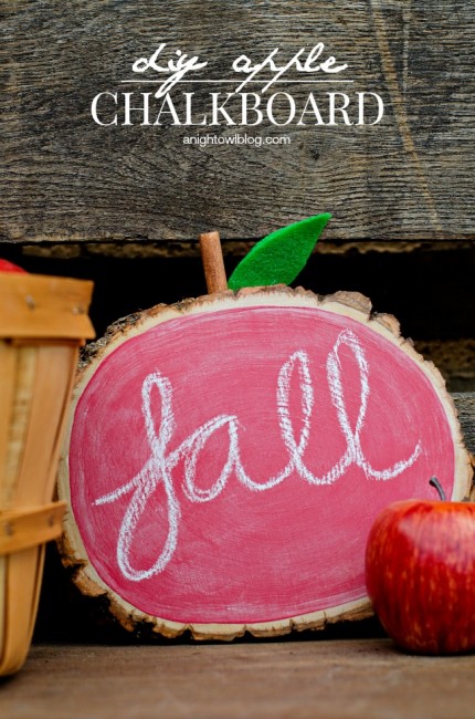 DIY Apple Chalkboard | anightowlblog.com