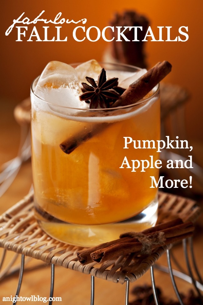 What a great list of fabulous Fall Cocktail Recipes - Pumpkin, Apple and MORE! 
