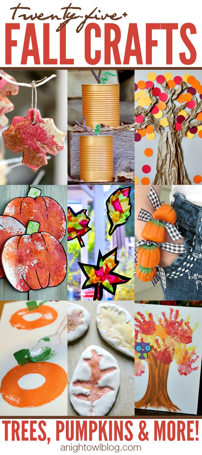 Fall Crafts for Kids - Trees, Pumpkins and MORE! | anightowlblog.com