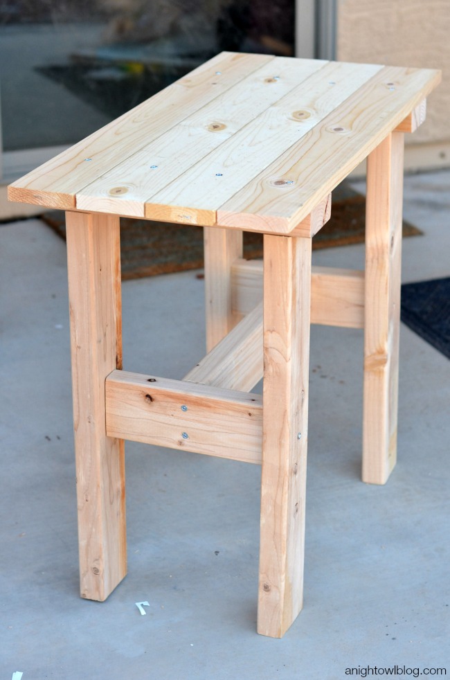 DIY Porch Table | anightowlblog.com