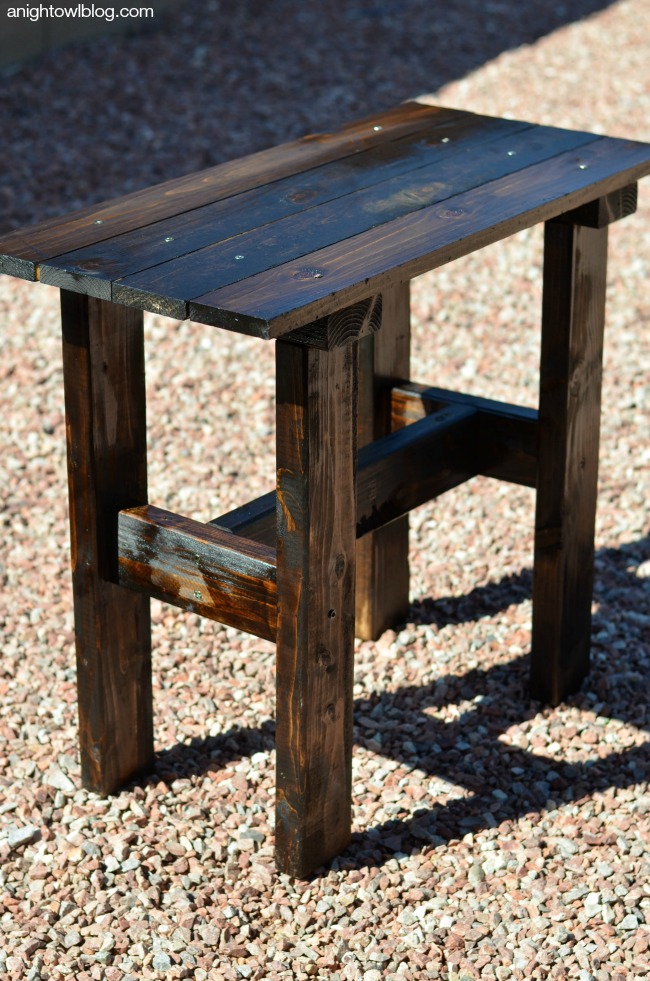 DIY Porch Table | anightowlblog.com