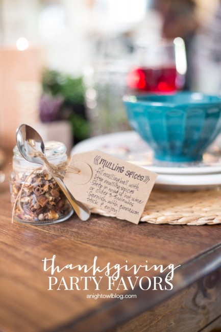 DIY Thanksgiving Party Favors | anightowlblog.com