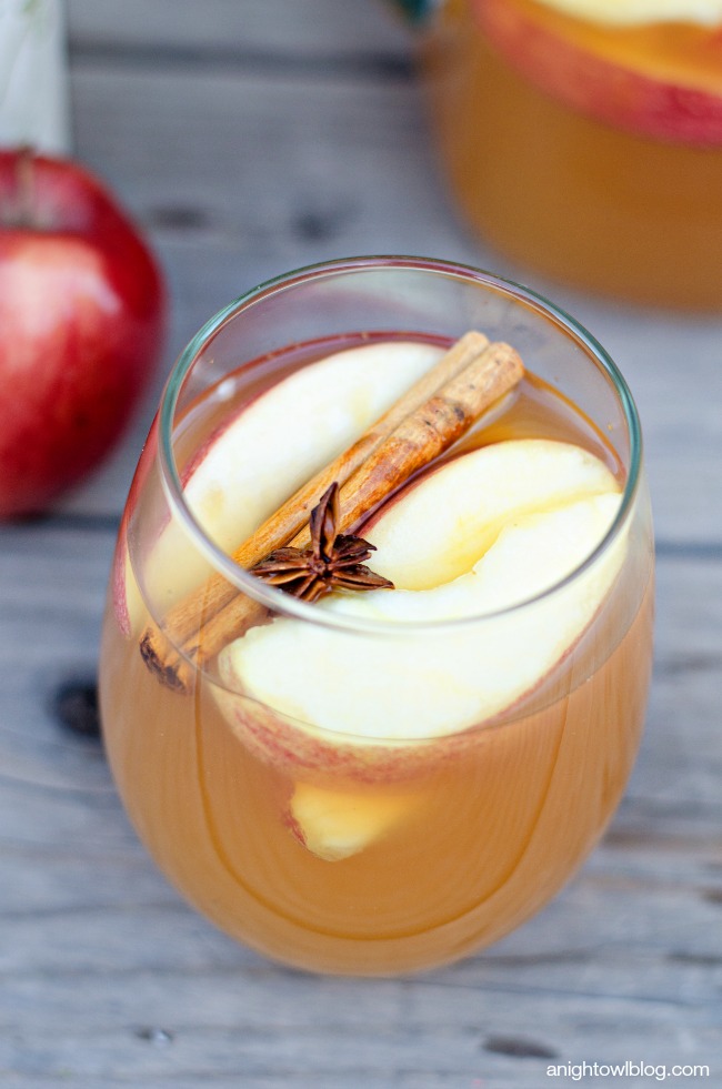 Mulled Apple Cider Sangria - all the warm flavors of Fall in one delicious and festive drink!