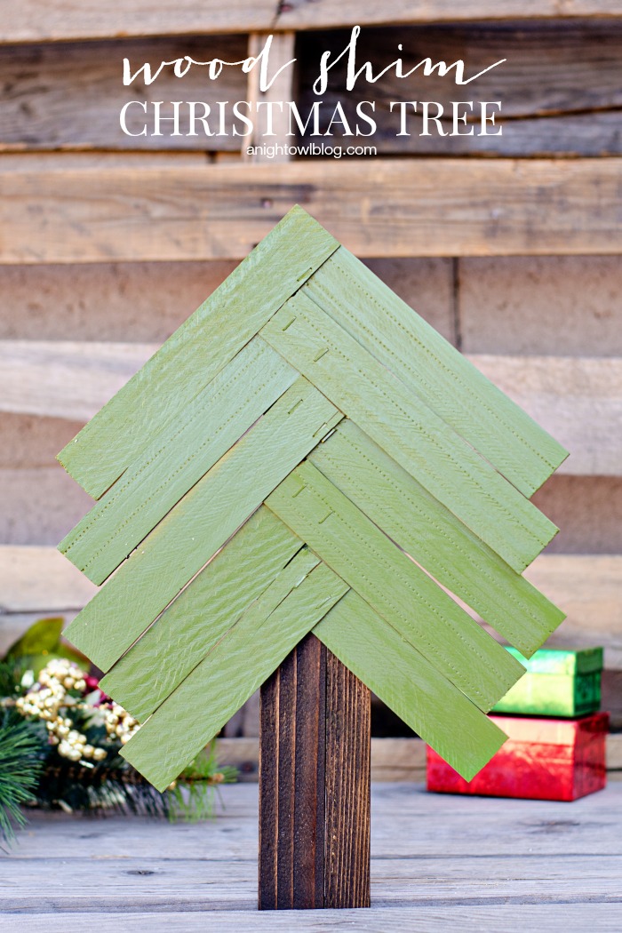 Christmas Crafts: Wood Shim Christmas Tree - Yellow Bliss Road