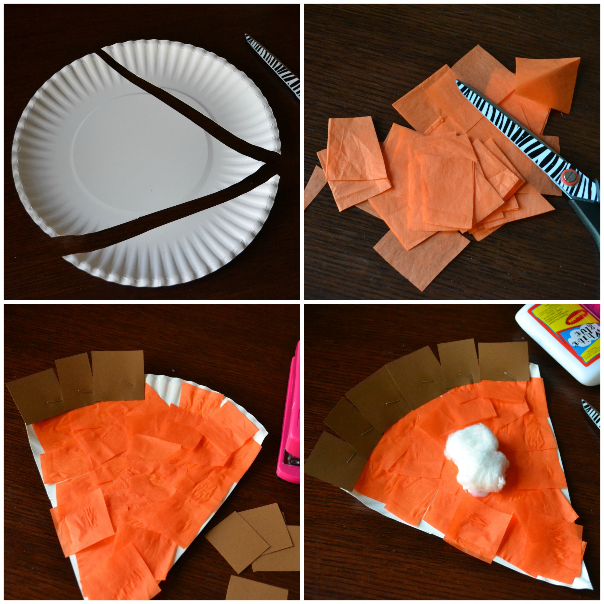 Paper Pumpkin Pie Project (Kids craft, fall craft idea)