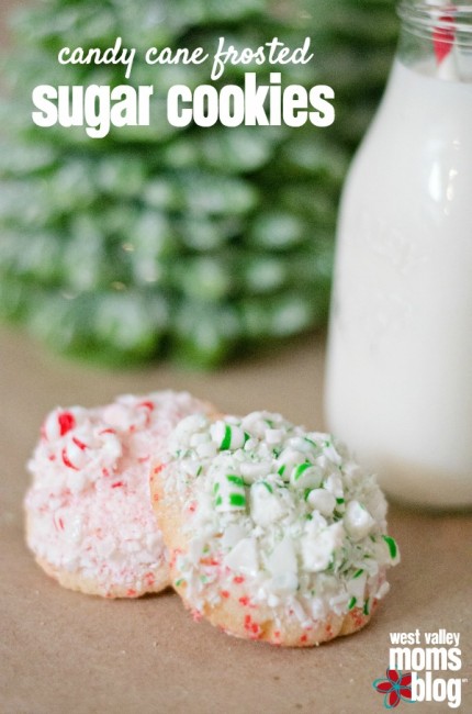 Candy Cane Frosted Sugar Cookies