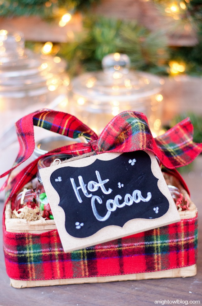 Hot Cocoa Bar in a Box - such a cute and easy gift idea!