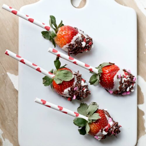 Chocolate Covered Strawberry Pops - A Night Owl Blog