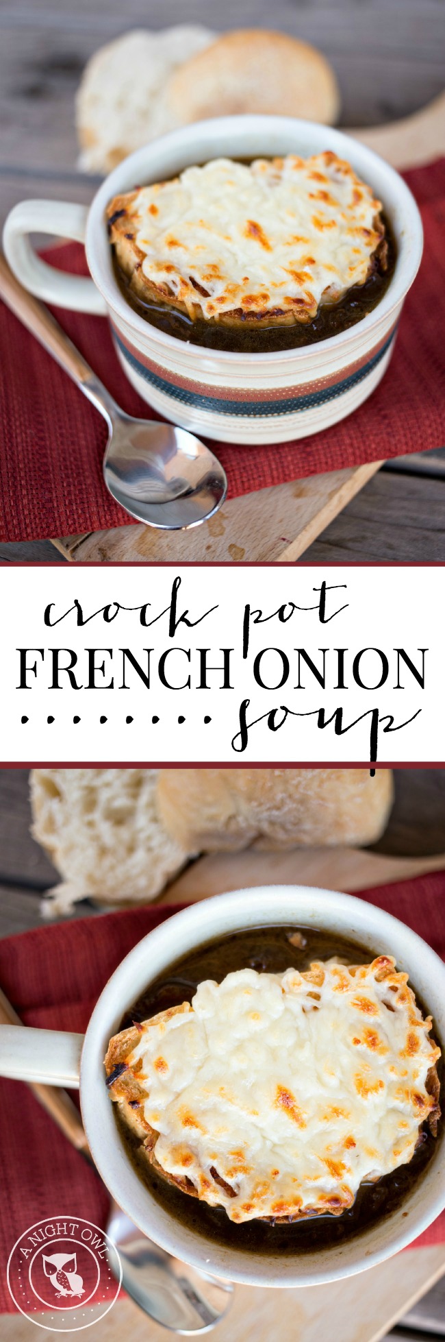 Crock Pot French Onion Soup | anightowlblog.com