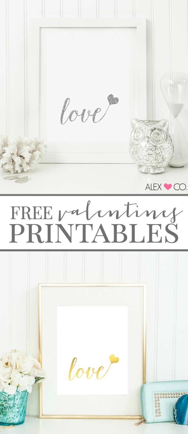 Perfect for displaying in your home for Valentine's Day or really any time of the year you want to celebrate love, download and print these free Valentine's Day Printables!
