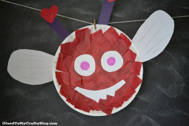 Paper Plate Love Bug Kid Craft