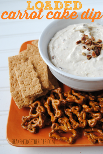 Loaded Carrot Cake Dip from Shaken Together