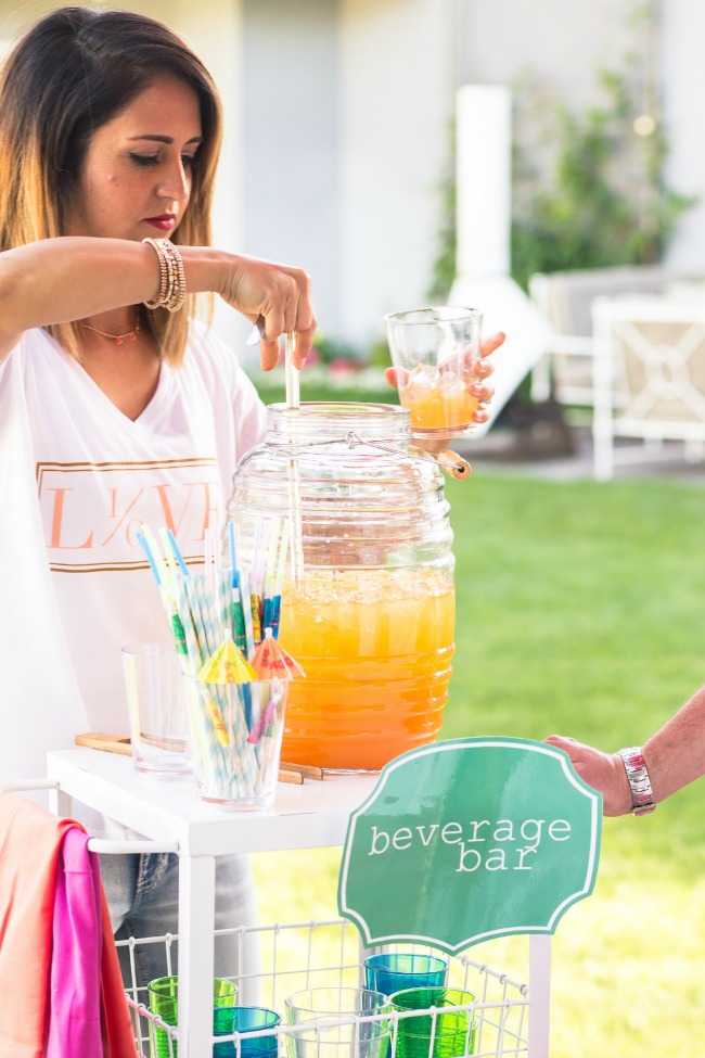 Fun block party Beverage Bar Ideas and Recipes!