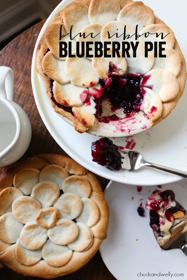 Blue Ribbon Blueberry Pie - an award-winning fresh blueberry pie with hints of citrus and ginger - the perfect summer BBQ treat!