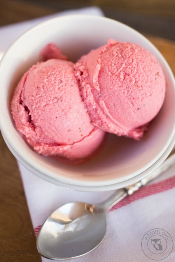 Strawberry Frozen Yogurt - A Night Owl Blog