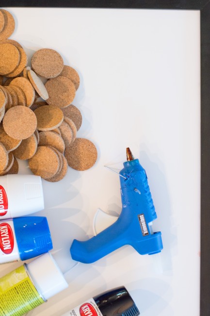 DIY Round Cork Art - modern and customizable art you can create on a budget!