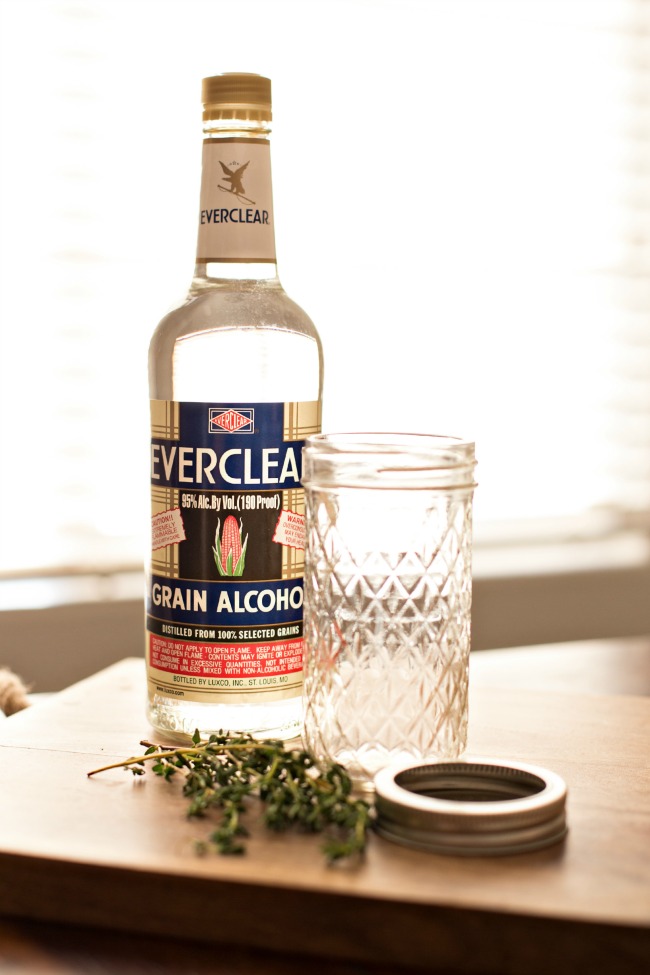 Thyme infused liqueur