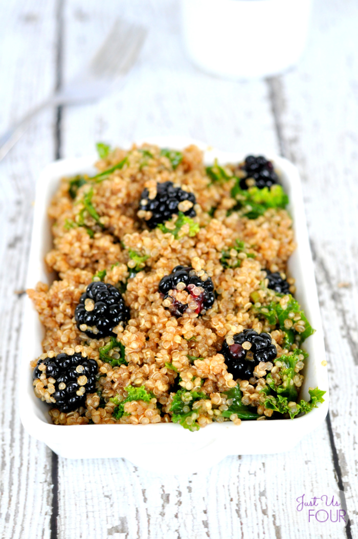 Hot or cold...this kale quinoa salad is the perfect meal.