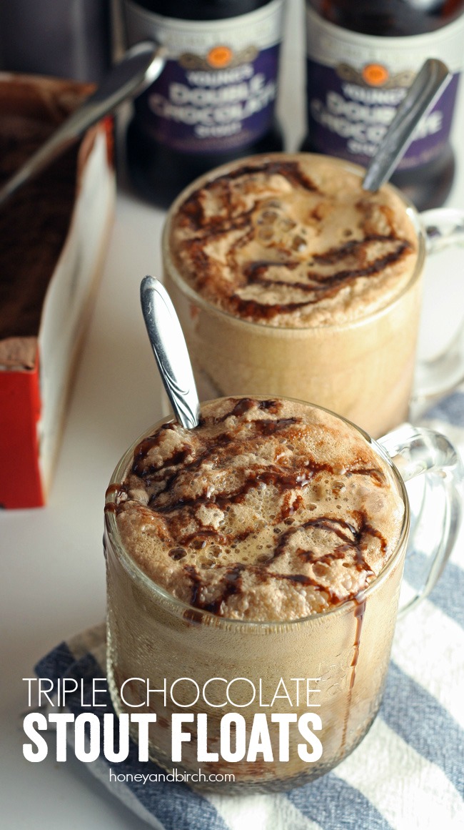 These Triple Chocolate Stout Floats are man's version of a root beer float! 