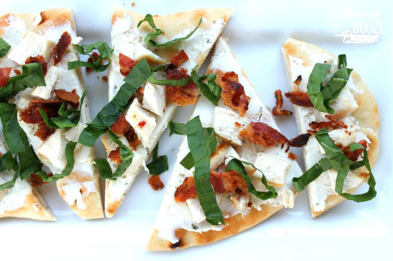 Chicken Bacon Flatbread is a light delicious bite that makes an easy party app or make it for a quick dinner idea!