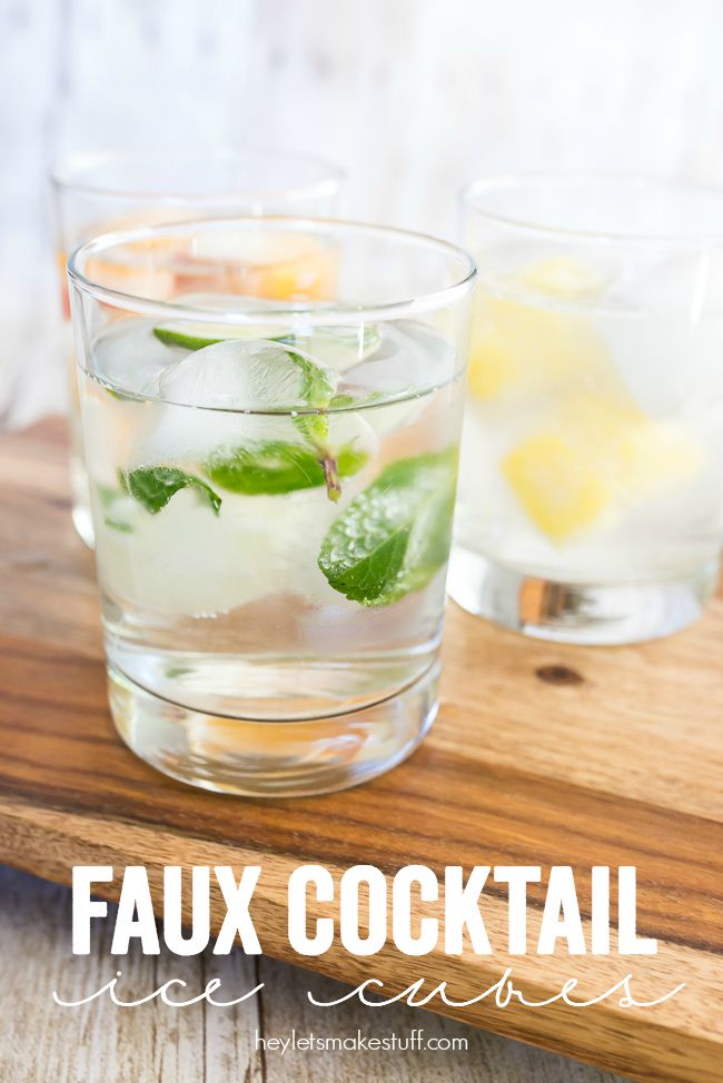 Cocktail Ice Cubes are a delicious, non-alcoholic way to infuse your water this summer!