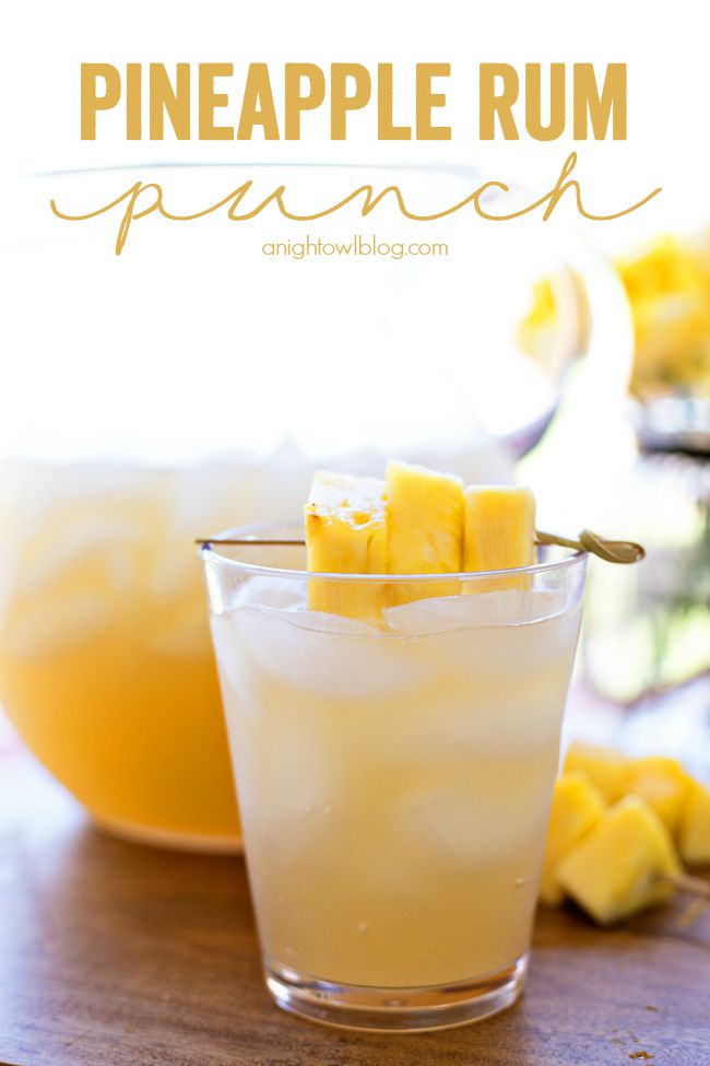 Pineapple Rum Punch - the perfect mix of tropical flavors in one amazing and easy to make party drink!