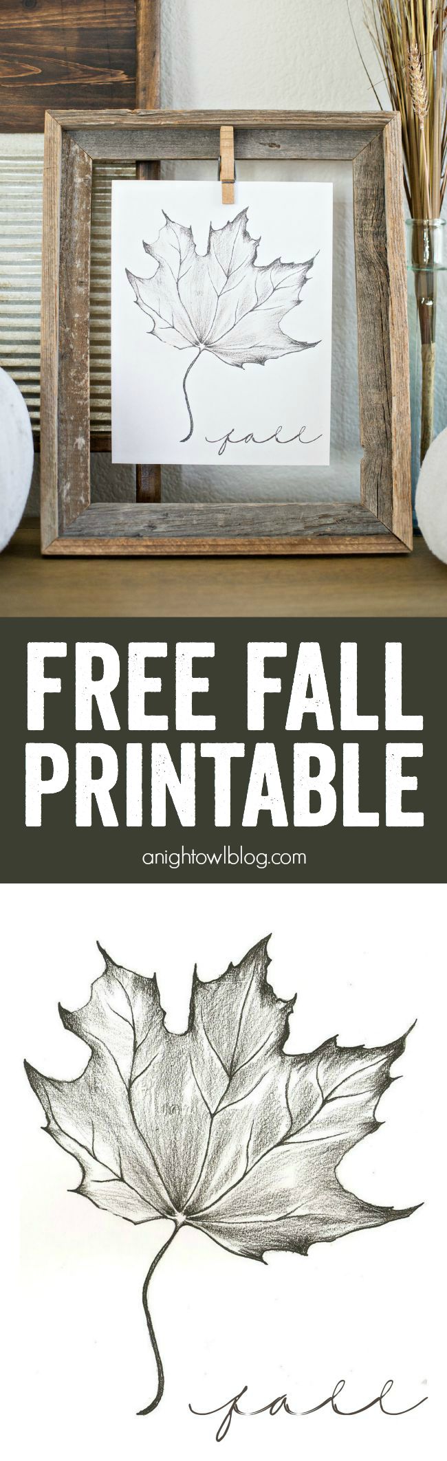 Download and print this Free Fall Printable for instant rustic fall decor!