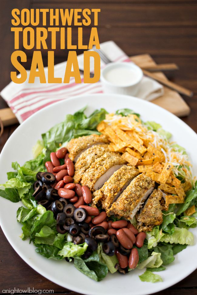 Southwest Tortilla Salad - a delicious, easy and filling salad you can make at home!