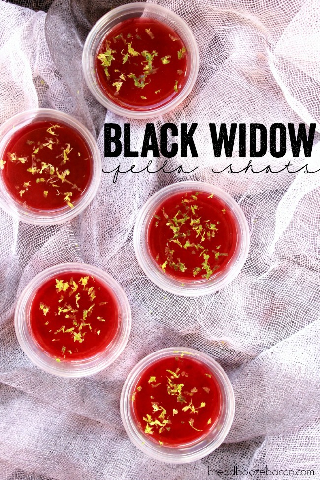 Black Widow Jello Shots are an easy to make margarita shot with fresh flavors that'll ensnare your senses!