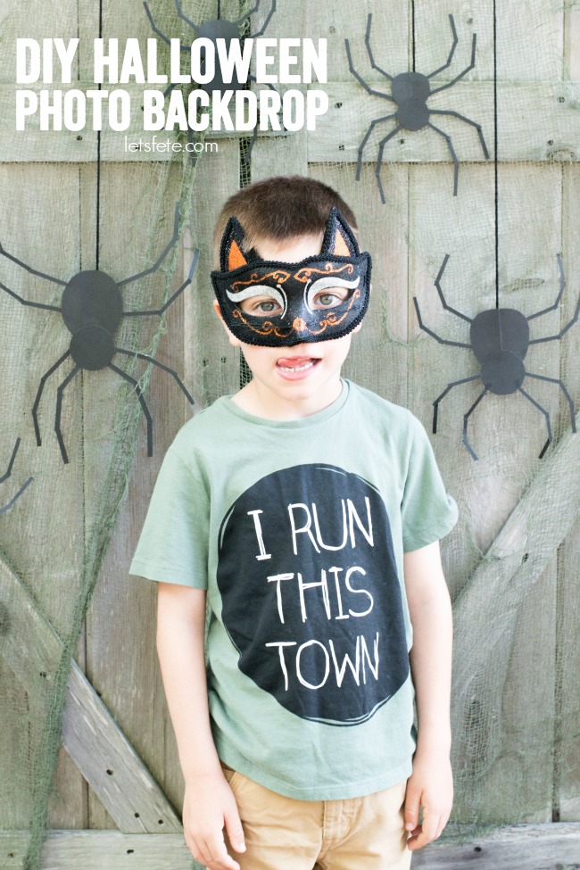 This Halloween, create a DIY Halloween Photo Backdrop for less than $5 to capture all those fun costumes and moments!