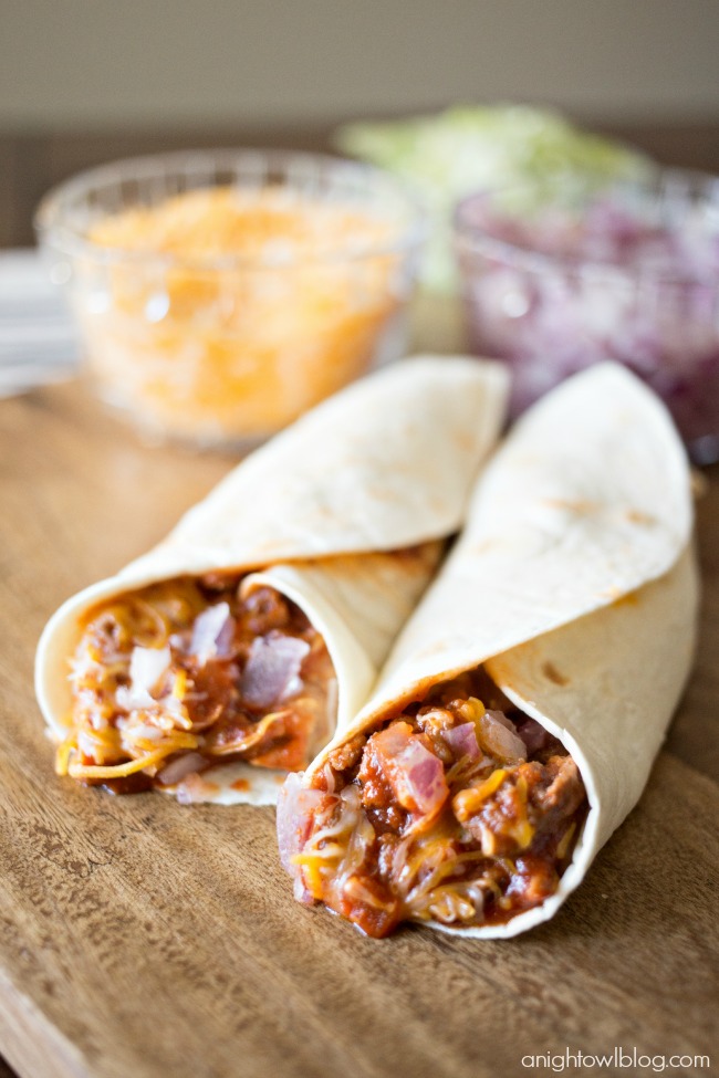 Easy Manwich Burritos are a quick and easy way to spice up dinner time!