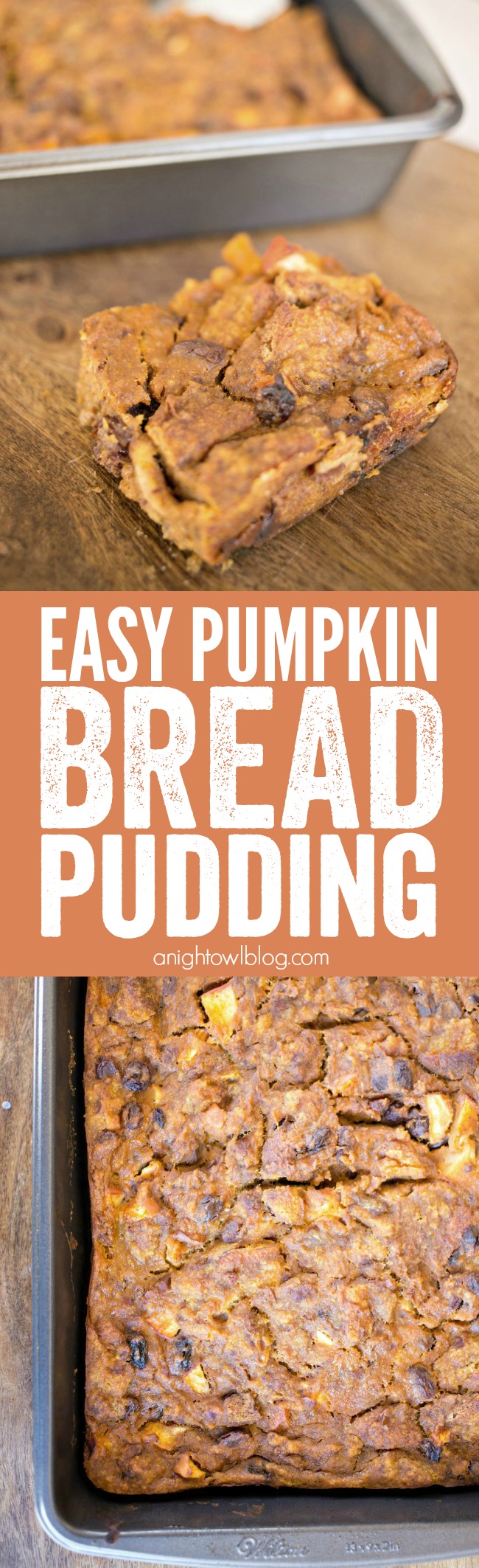This Easy Pumpkin Bread Pudding is the perfect make-ahead fall breakfast!