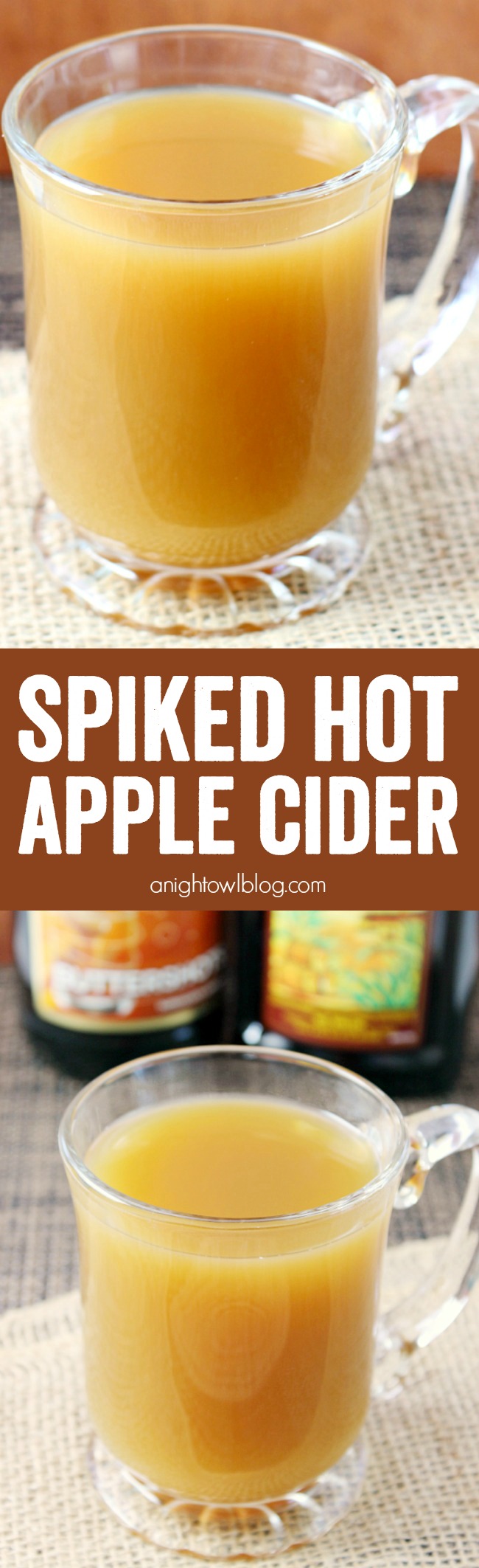 This Spiked Hot Apple Cider is the perfect (adult-only) way to warm up on these cooler fall evenings! You'll wish it could be fall all year long!