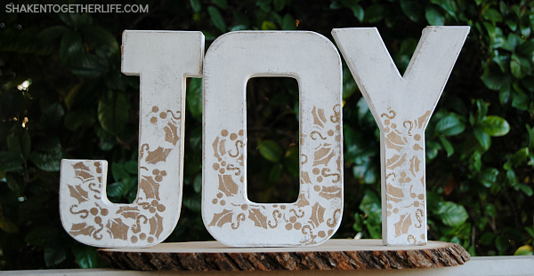 White & Gold JOY Letters from Shaken Together