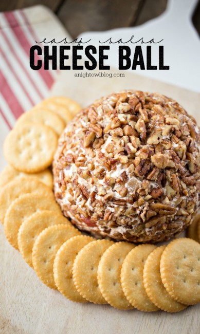 Easy Salsa Cheese Ball - A Night Owl Blog