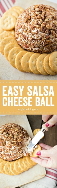 Easy Salsa Cheese Ball - A Night Owl Blog